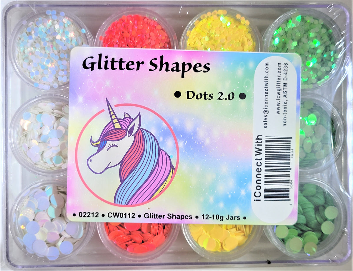 Glitter Shapes - Multi-Color Heart Shapes Kit – iConnectWith Glitter