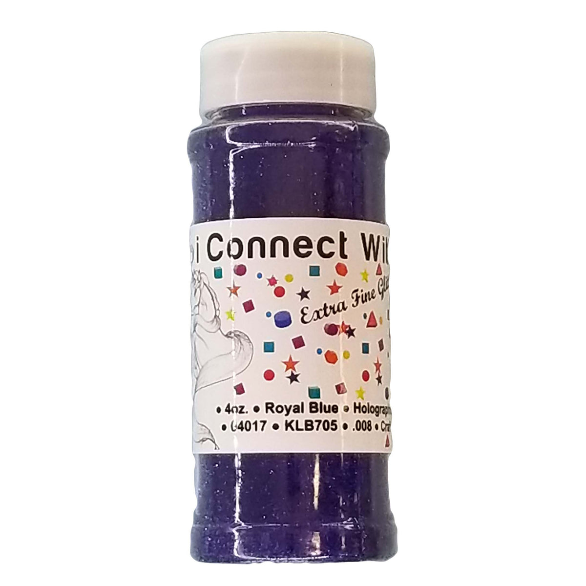 iConnectWith Glitter – Royal Blue, Extra Fine Holographic Glitter;  Multi-use for Crafts, Decorations, Nail Art, Makeup, Tumblers, Resin Art,  and DIY
