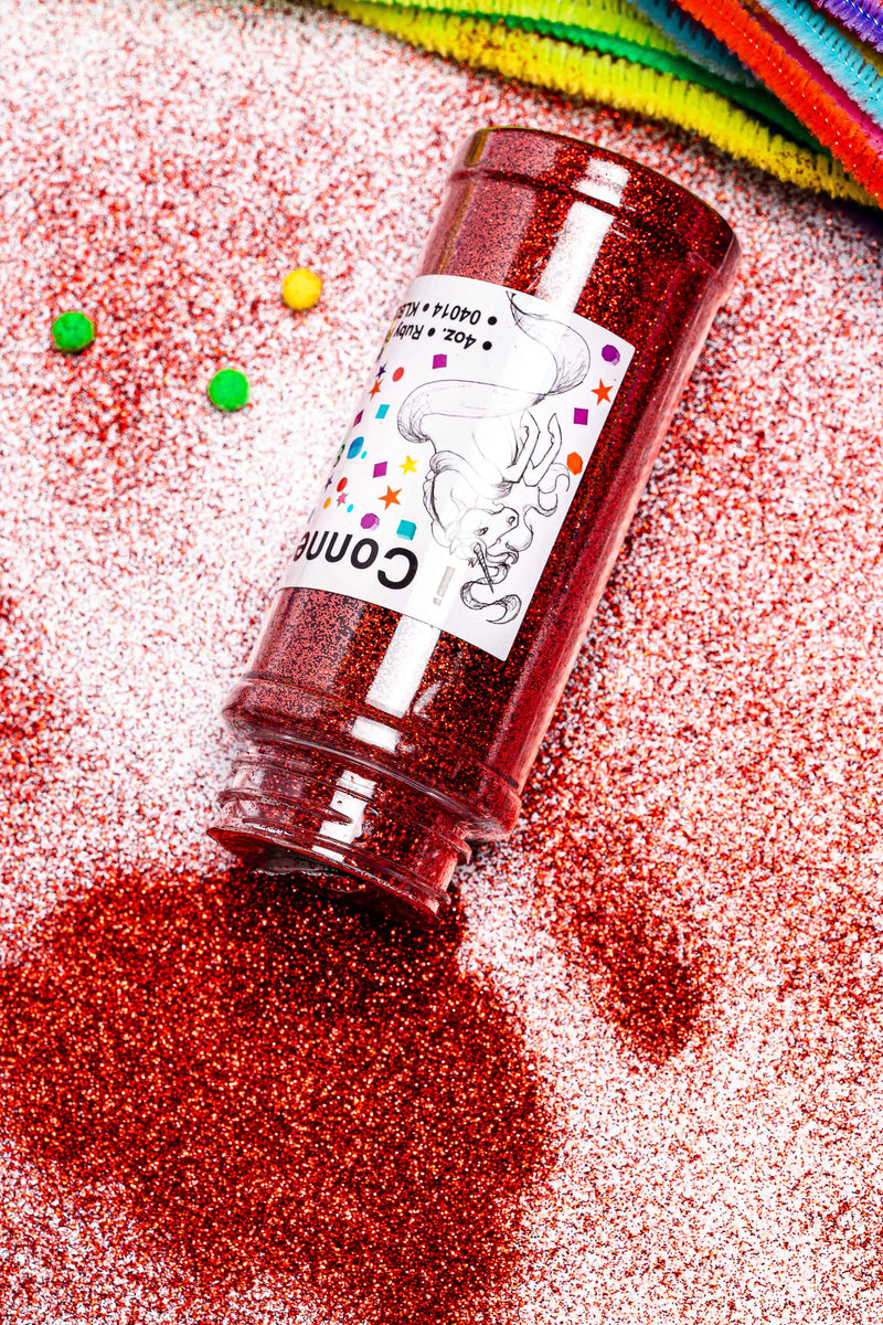 Art Institute Glitter Ultrafine Pearlescent Glitter Retro Red 1 2 oz. Jar