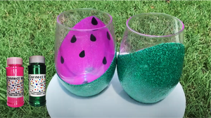 Watermelon glitter glasses - so summery, so fun!