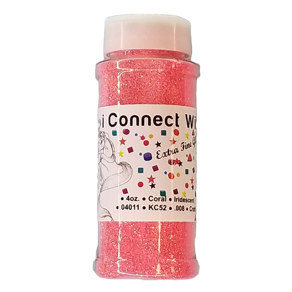 Coral Pink, Extra Fine Iridescent Glitter