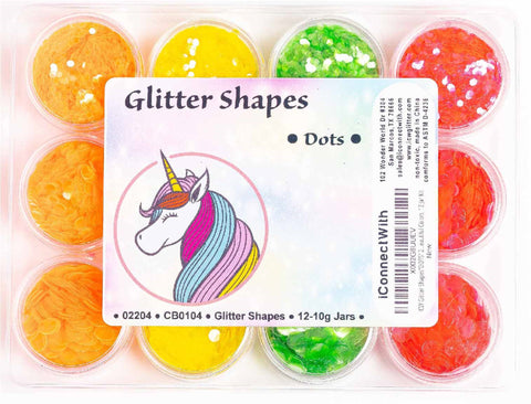 Glitter Shapes - Multi-Color Polka Dot Shapes Kit
