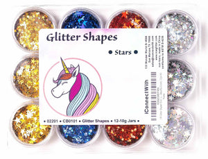 Glitter Shapes - Multi-Color Star Shapes Kit