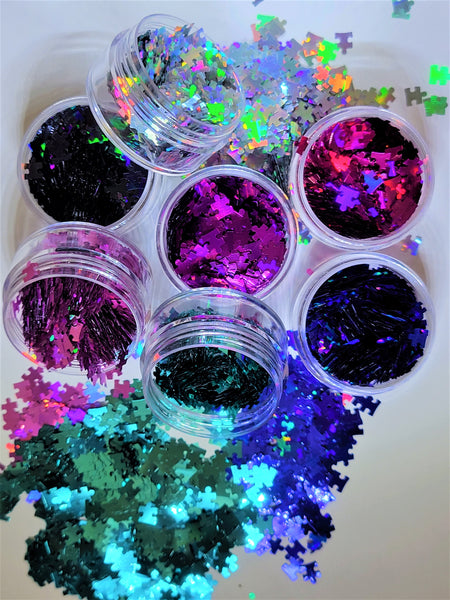 Glitter Shapes - Multicolor Puzzles Shapes Kit