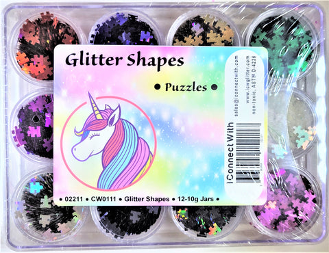 Glitter Shapes - Multicolor Puzzles Shapes Kit
