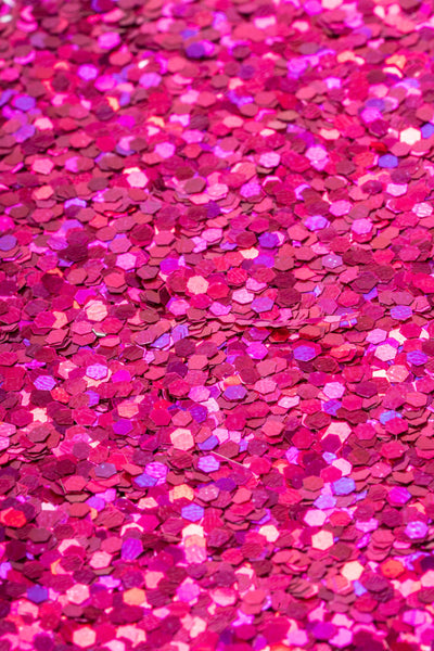 Pretty in Pink, Fuchsia Pink Stubby Holographic Glitter